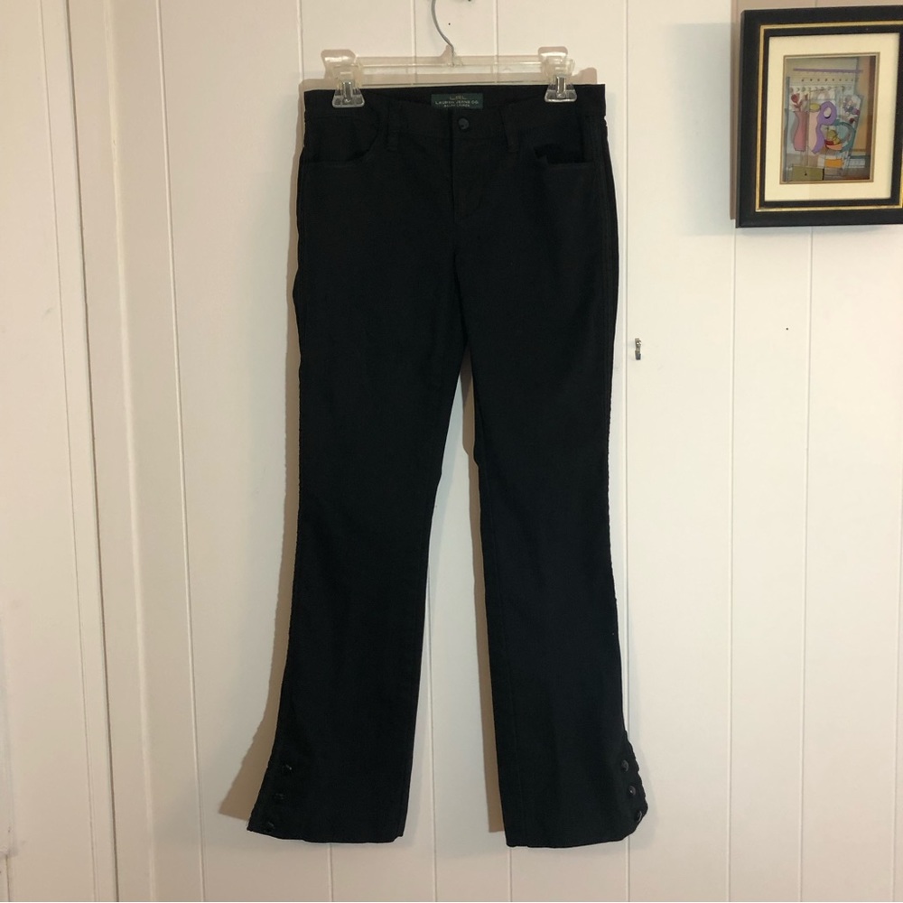 Lauren Jeans Co Ralph Lauren Black Shiny Black Buttons Size 2